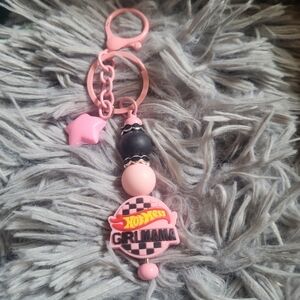 Pink and Black Keychain for Kids